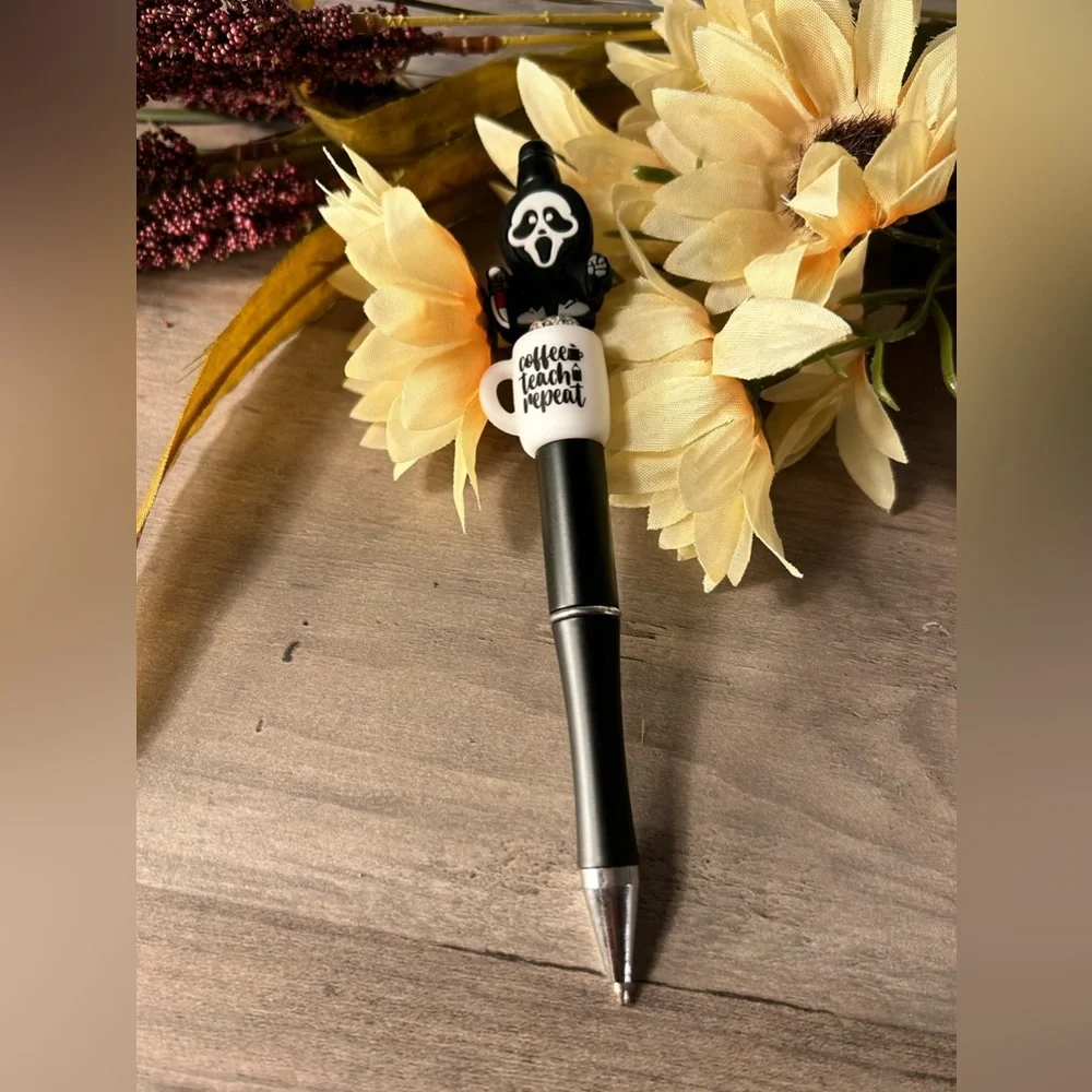 Scream Teacher Beaded Pen